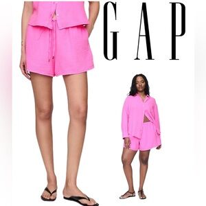 NWT GAP Cotton Gauze Easy Shorts Pink Size M